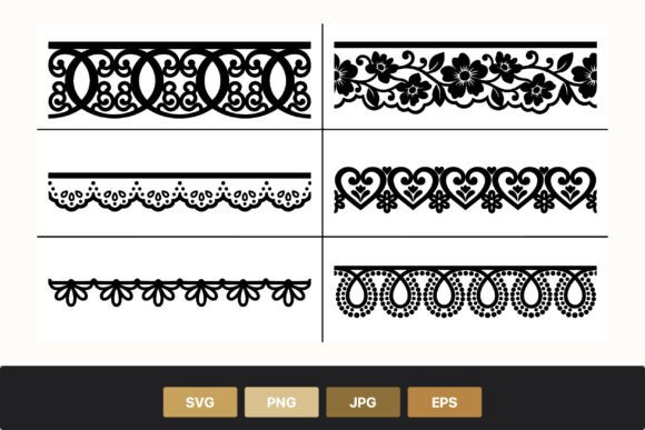 Black White Floral Borders: Premium Graphics for Illustrations