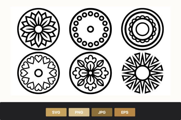 Circle Floral Geometric Vector Art: Graphics & Illustrations for Local Branding