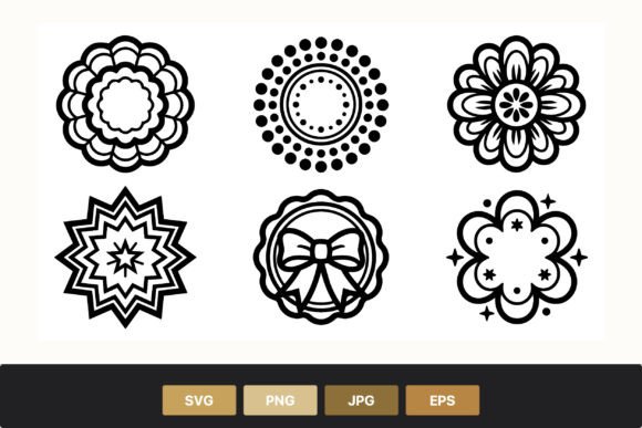 Floral Badge Shapes Vector Art for Modern Graphics & Illustrations