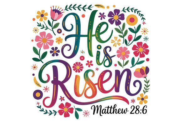 Floral Christian Easter Png Graphics & Illustrations Review