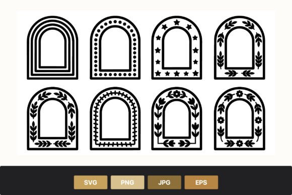 Floral Star Arched Frames Vector: Graphics & Illustrations Review