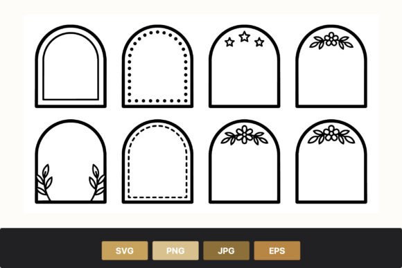 Floral Star Rounded Label Vector Set: A Review for Graphics and Illustrations