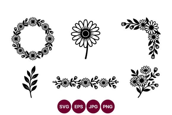 Floral Vector Elements Collection: Graphics & Illustrations
